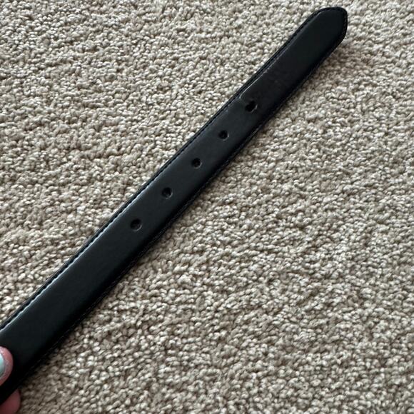 1913 Men's Genuine Leather Belt Black w/ Silver Hardware Men's Waist Size 46 - Picture 10 of 13